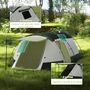Voir la diapositive 5 : OUTSUNNY Tente de camping familiale 3-4 pers. - tente tunnel porche étanche 2000 mm - sac de transport inclus - gris