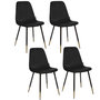 Voir la diapositive 1 : ATMOSPHERA Lot de 4 Chaises design velours Tyka