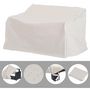Voir la diapositive 5 : OUTSUNNY Housse de protection mobilier de jardin bâche étanche 140L x 84l x 56/94H cm oxford haute densité 600D beige