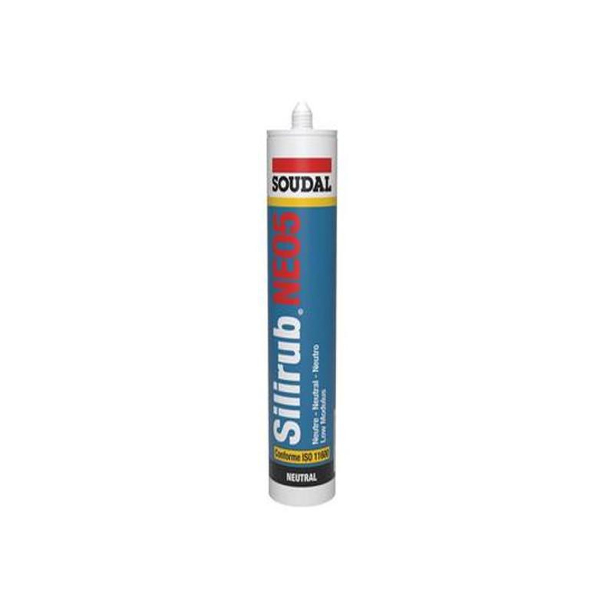 Soudal Mastic silicone SILIRUB NEO5 gris aluminium cartouche 300ml SOUDAL 120638