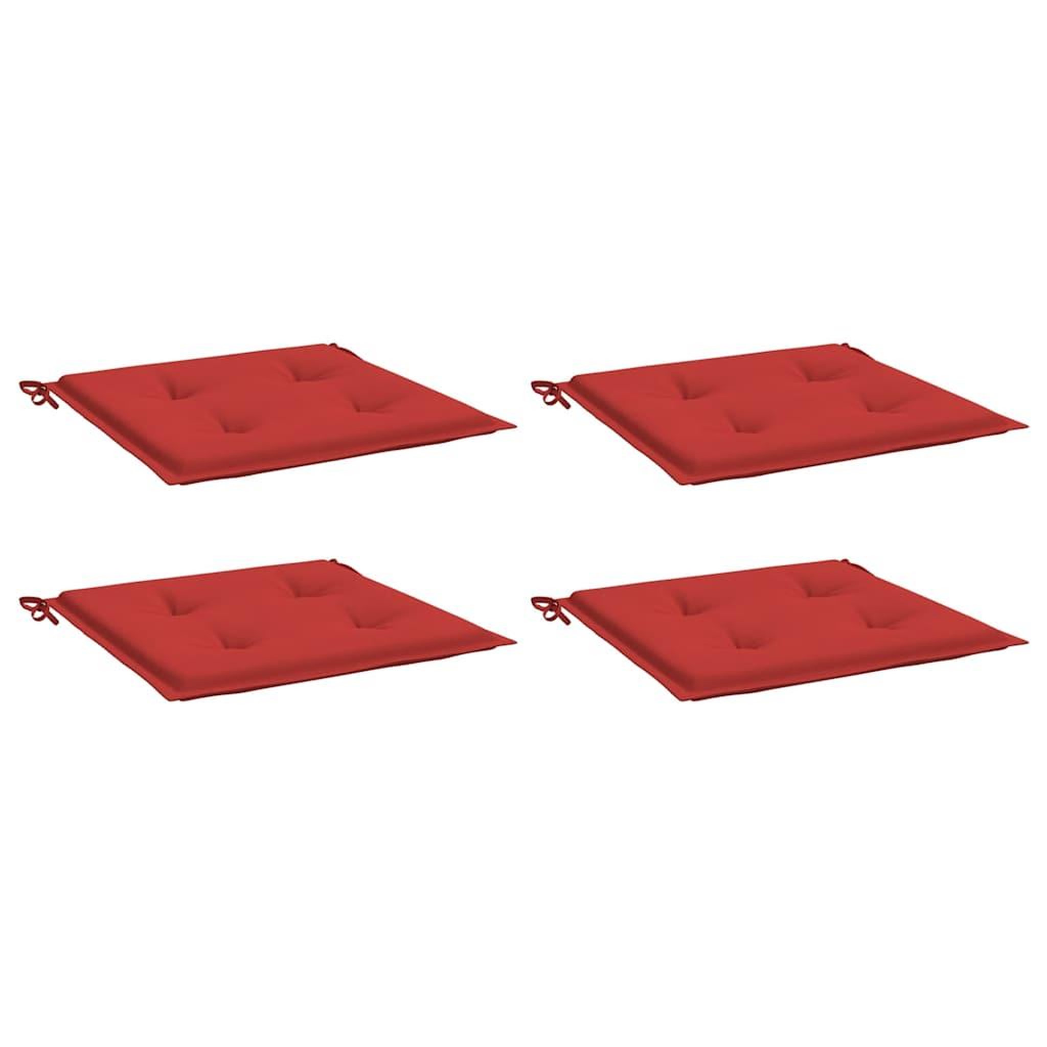 Voir la diapositive 3 : VIDAXL Coussins de chaise jardin lot de 4 rouge 40x40x3cm tissu oxford