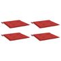 Voir la diapositive 3 : VIDAXL Coussins de chaise jardin lot de 4 rouge 40x40x3cm tissu oxford