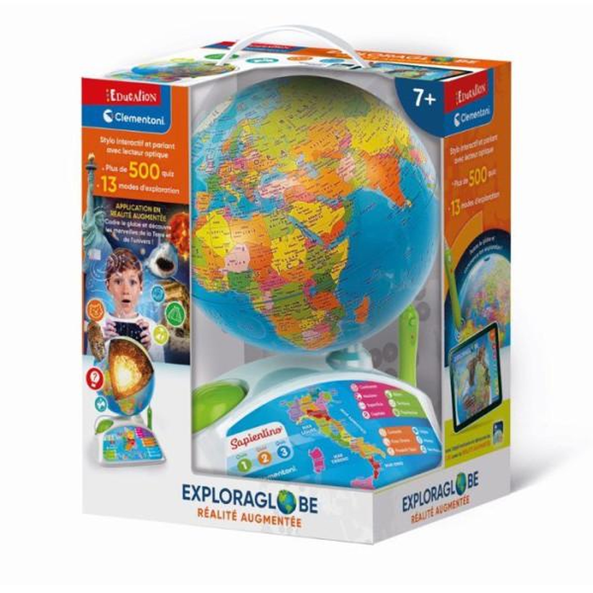 Voir la diapositive 6 : CLEMENTONI Exploraglobe - Réalité augmentée - Clementoni - Globe interactif - 500 questions - Voyage a travers le monde