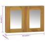 Voir la diapositive 6 : VIDAXL Armoire a miroir 60x10x40 cm Bois de teck solide