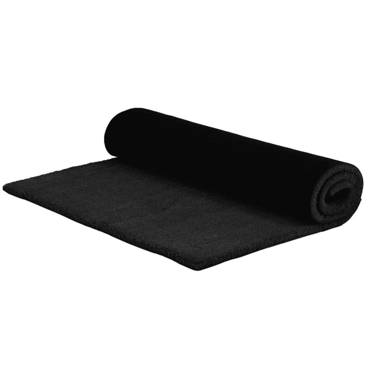 VIDAXL Tapis de porte noir 100x300 cm fibre de coco touffete