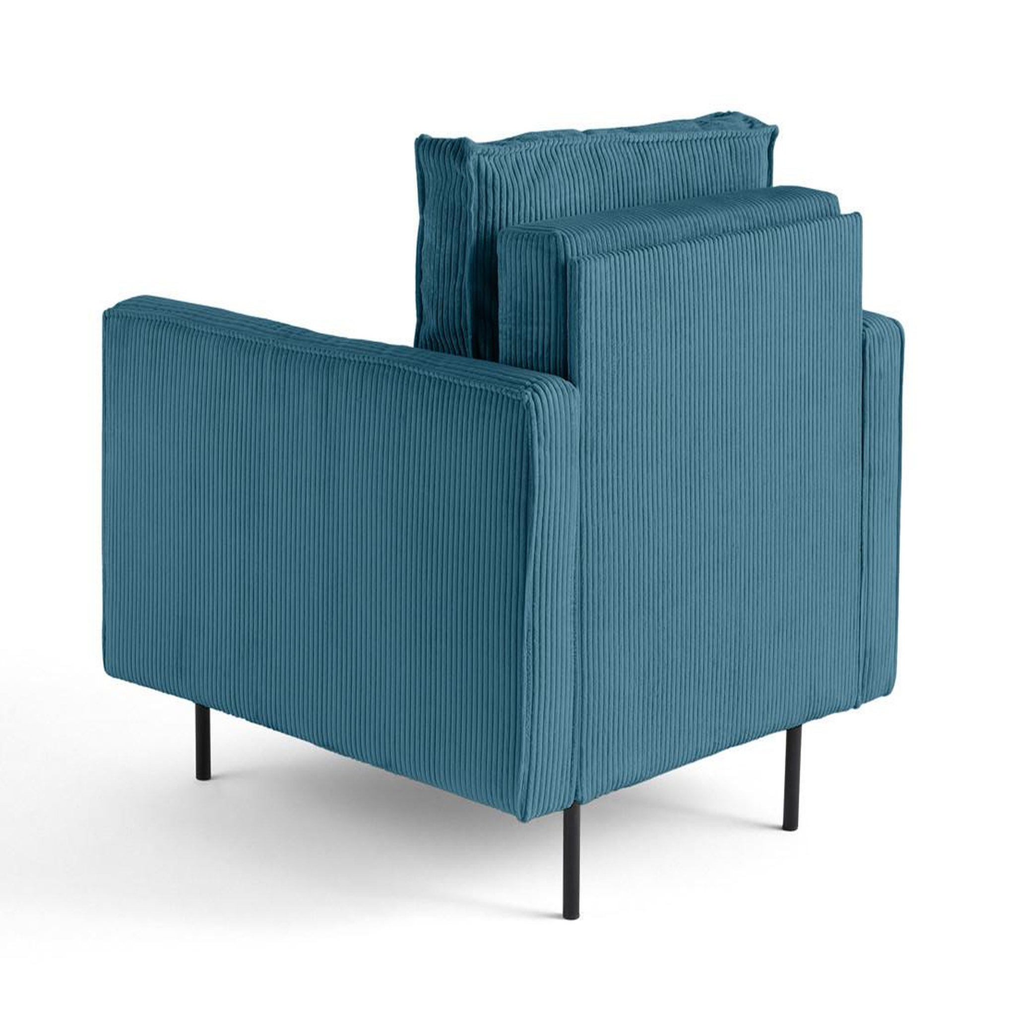 Voir la diapositive 4 : LISA DESIGN Charlie - fauteuil - pieds hauts - en velours côtelé