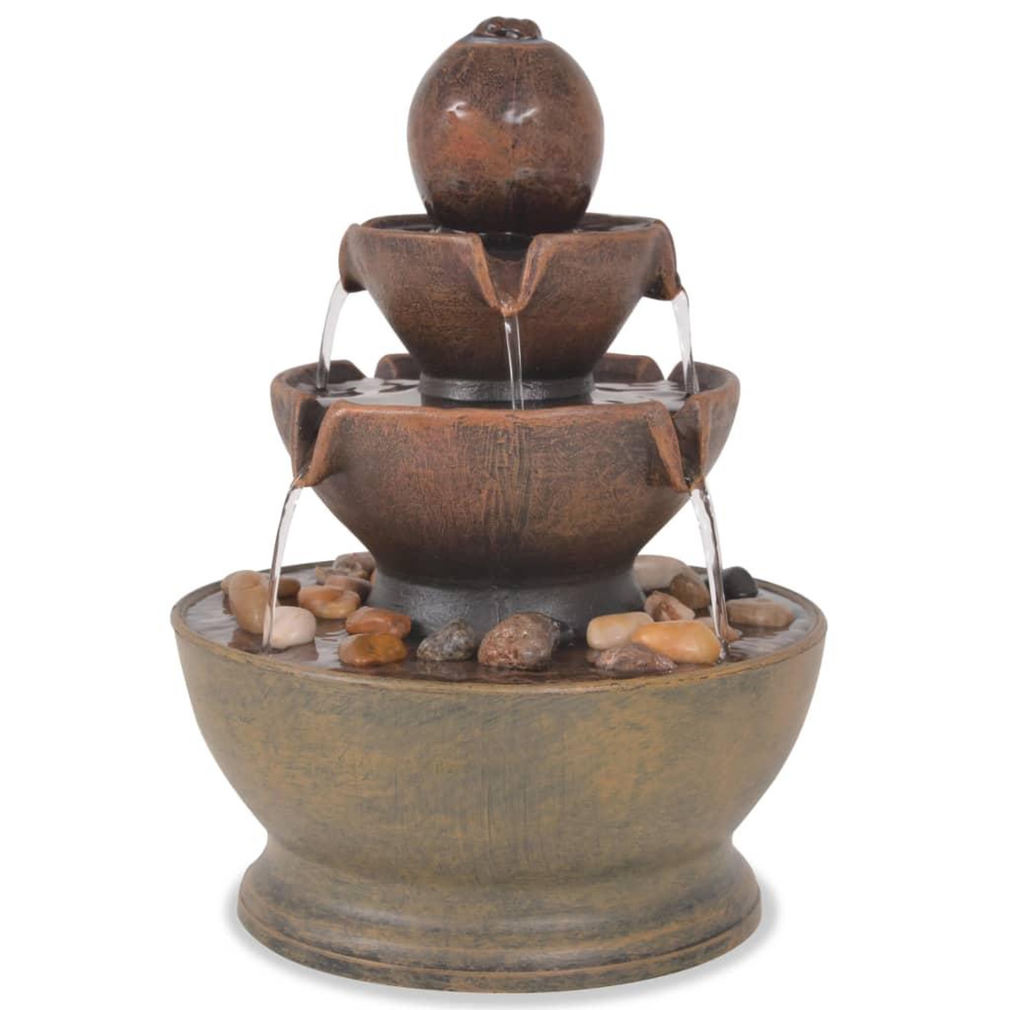 VIDAXL Fontaine d'interieur avec pompe Polyresine