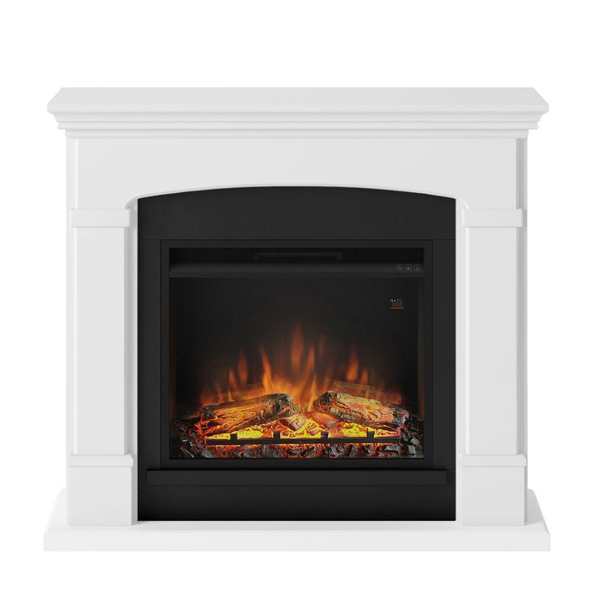 CENTRALE BRICO Cheminée électrique décorative  Helmi  Blanche - Powerflame