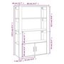 Voir la diapositive 6 : VIDAXL Buffet Blanc 80x30x119,5 cm Bois d'ingenierie