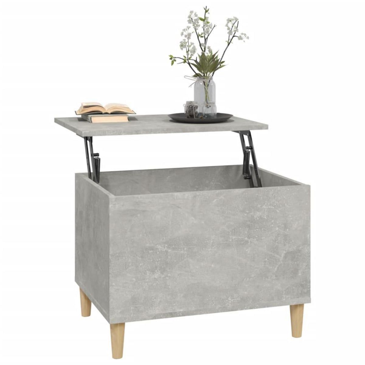VIDAXL Table basse Gris beton 60x44,5x45 cm Bois d'ingenierie