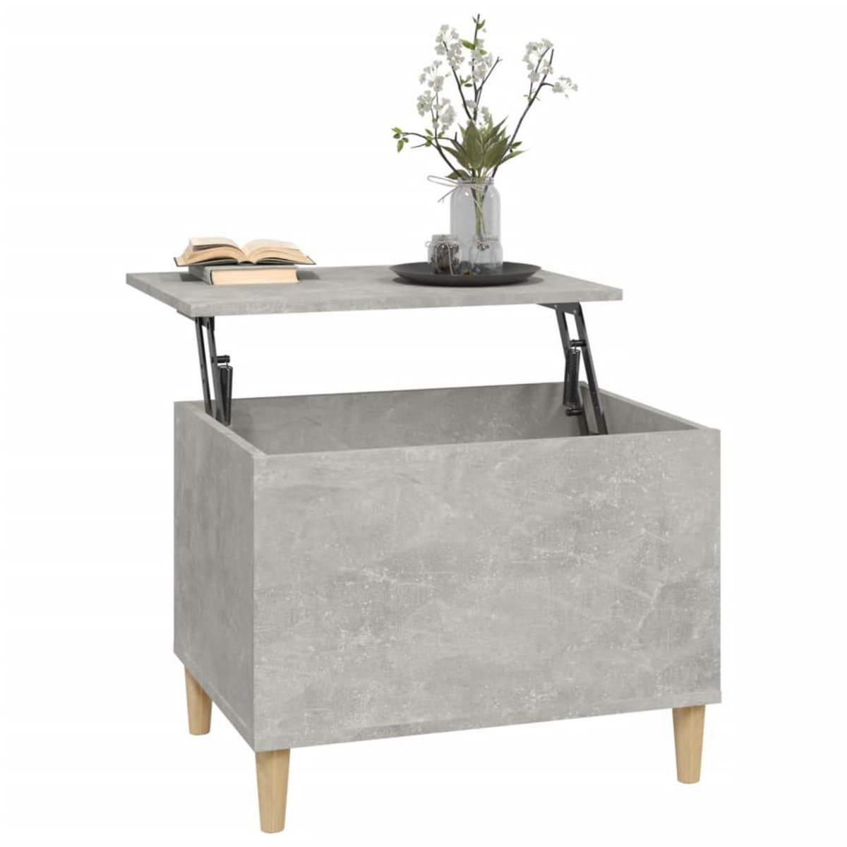 VIDAXL Table basse Gris beton 60x44,5x45 cm Bois d'ingenierie