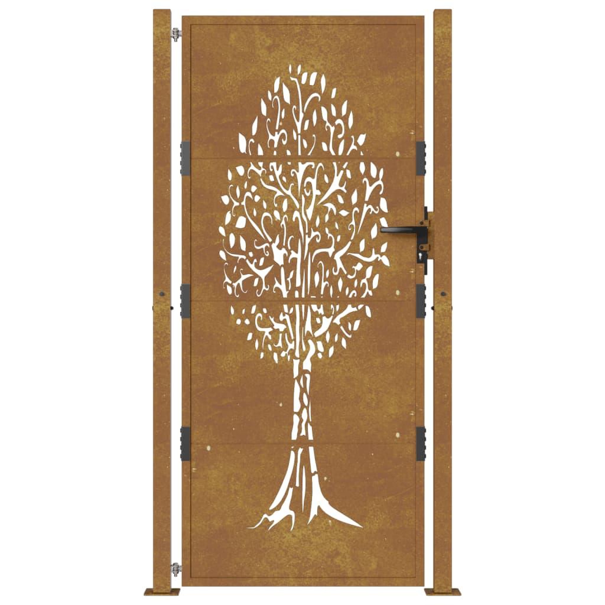 Voir la diapositive 4 : VIDAXL Portail de jardin 105x180 cm acier corten conception de l'arbre