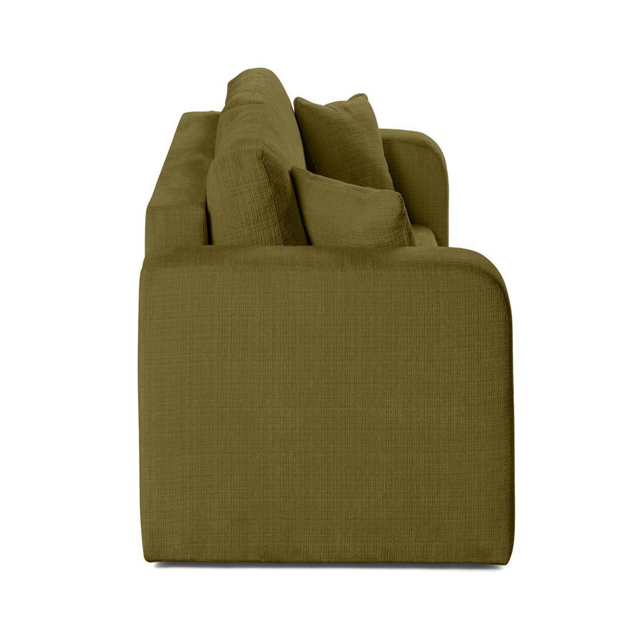 Voir la diapositive 4 : BEST MOBILIER Miro - canapé droit 2 places - en velours texturé