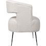Voir la diapositive 4 : Habitat et Jardin Fauteuil en tissu bouclette  iris  - Blanc
