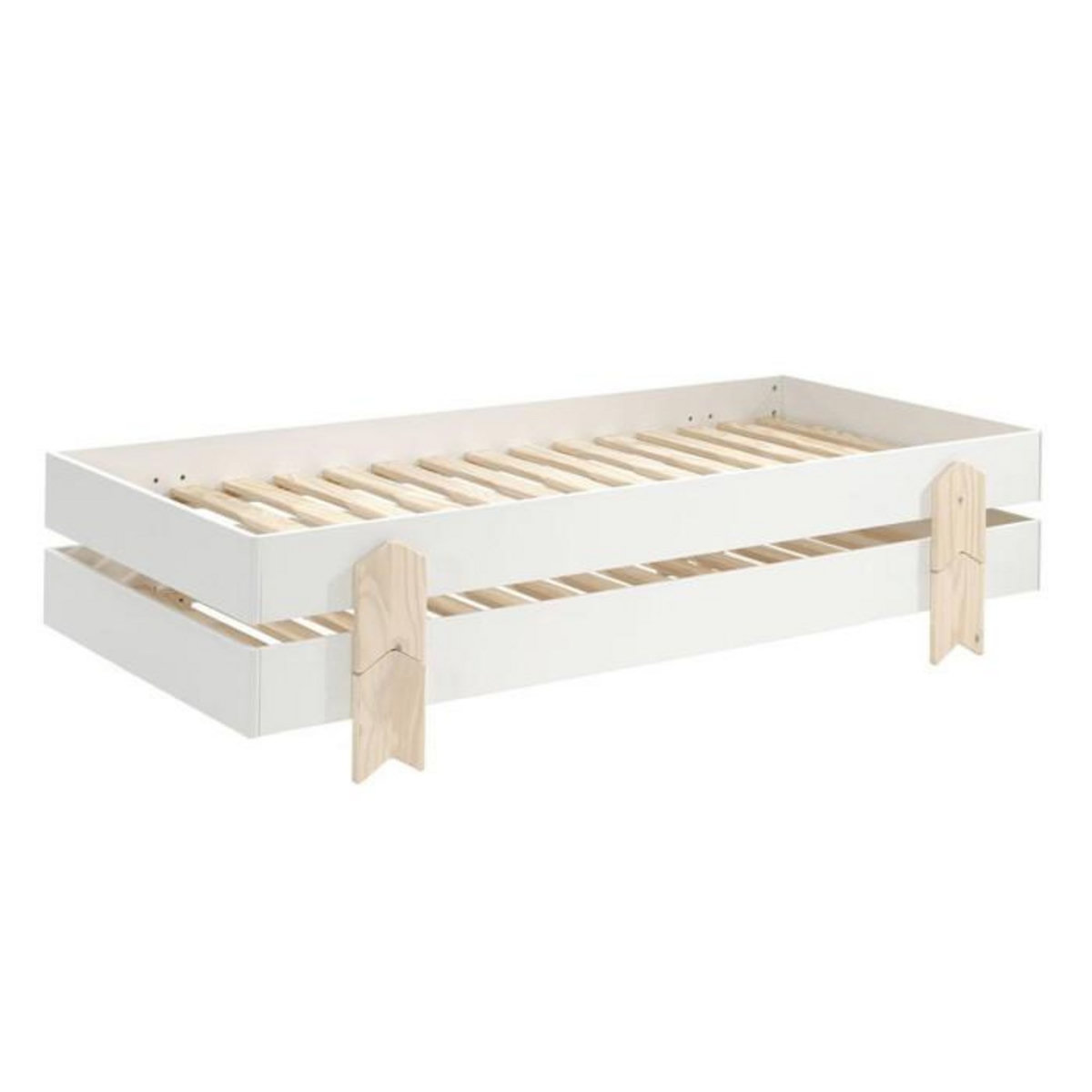 Paris Prix Lit Enfant en Bois  Modulo Arrow II  90x200cm Blanc