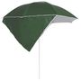 Voir la diapositive 3 : VIDAXL Parasol de plage avec parois laterales vert 215 cm