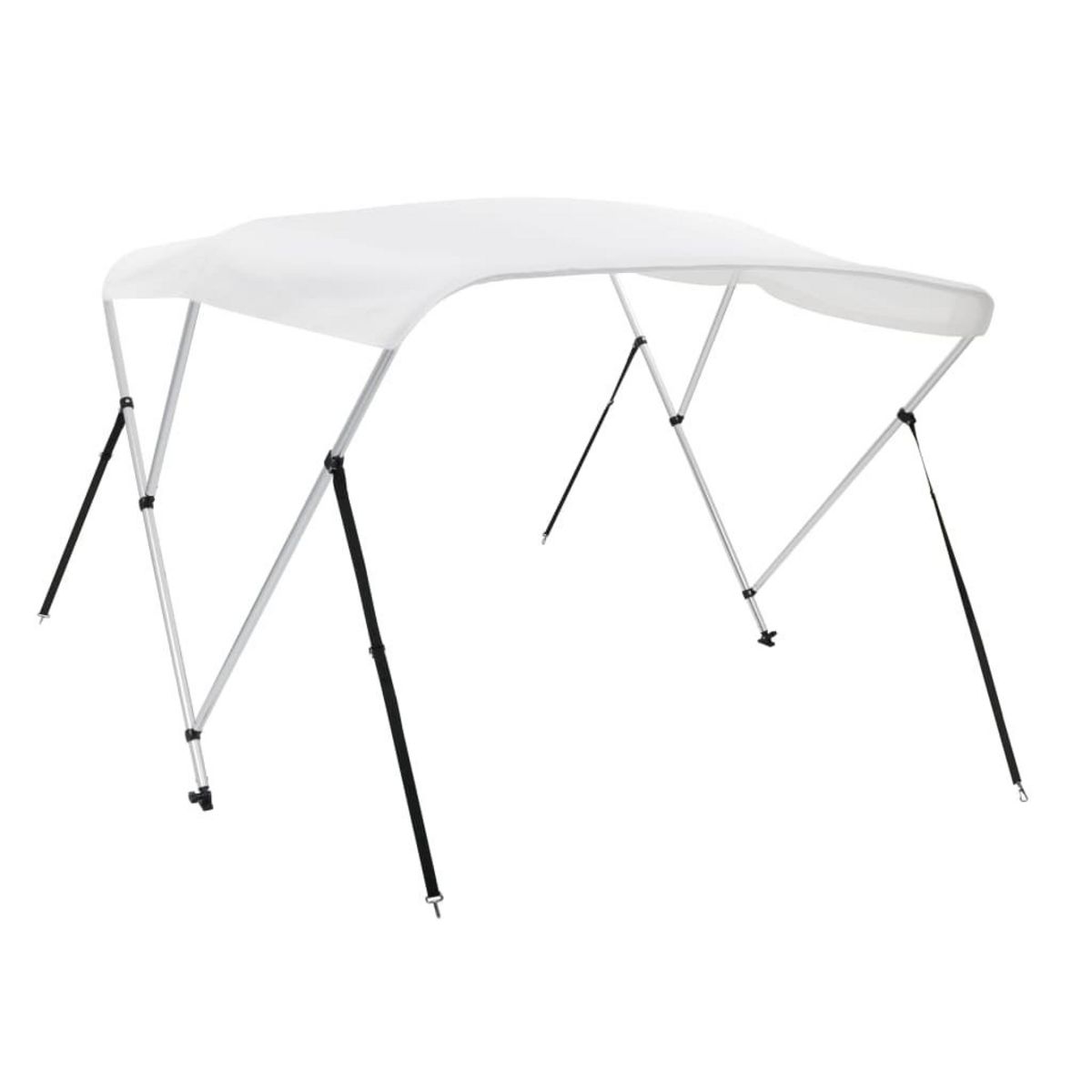 VIDAXL Auvent bimini a 3 arceaux Blanc 183x196x137 cm
