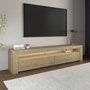 Voir la diapositive 3 : Habitat et Jardin Meuble TV en bois  Bati  - 150 x 36 x 46 cm - Beige