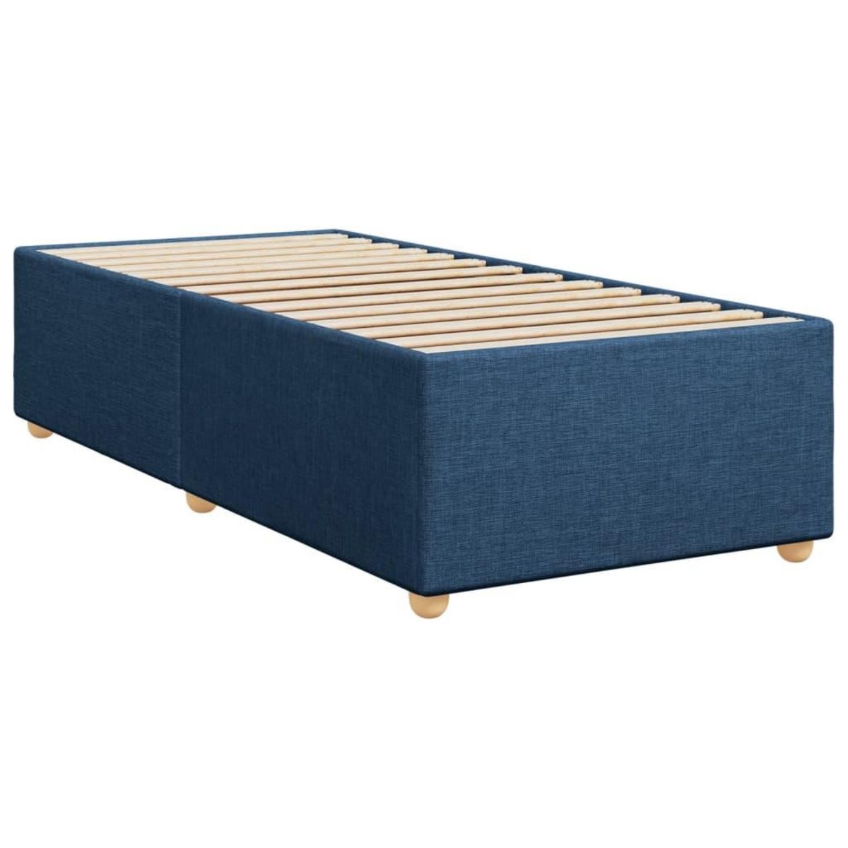 VIDAXL Cadre de lit sans matelas bleu 90x200 cm tissu
