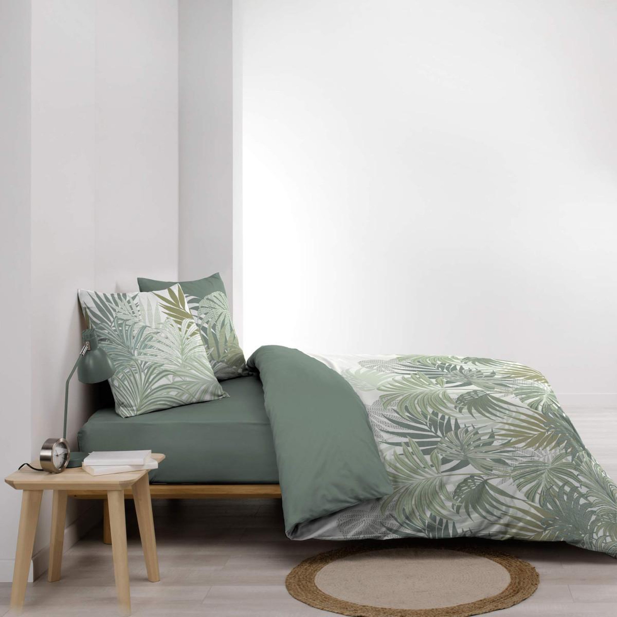 Voir la diapositive 3 : Douceur d'Intérieur Parure de lit 3 pièces  nymea  240x220cm vert