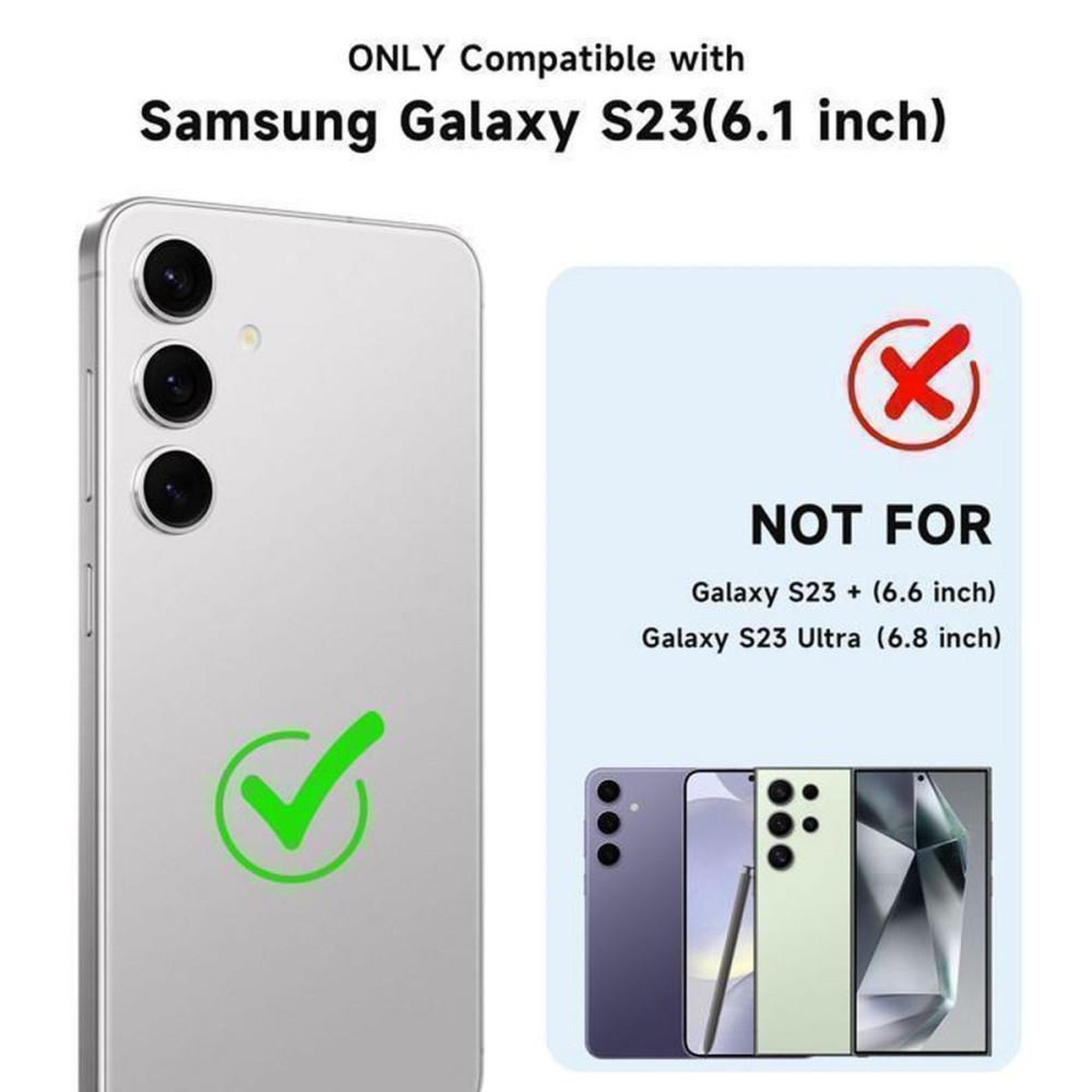 Voir la diapositive 2 : Coque de protection ultra-fine transparente noire métallique magnétique pour Samsung Galaxy S23