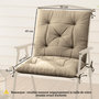 Voir la diapositive 3 : OUTSUNNY Lot de 2 coussins matelas assise dossier 2 en 1 pour chaise fauteuil grand confort 98L x 50l x 8H cm beige