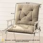 Voir la diapositive 3 : OUTSUNNY Lot de 2 coussins matelas assise dossier 2 en 1 pour chaise fauteuil grand confort 98L x 50l x 8H cm beige