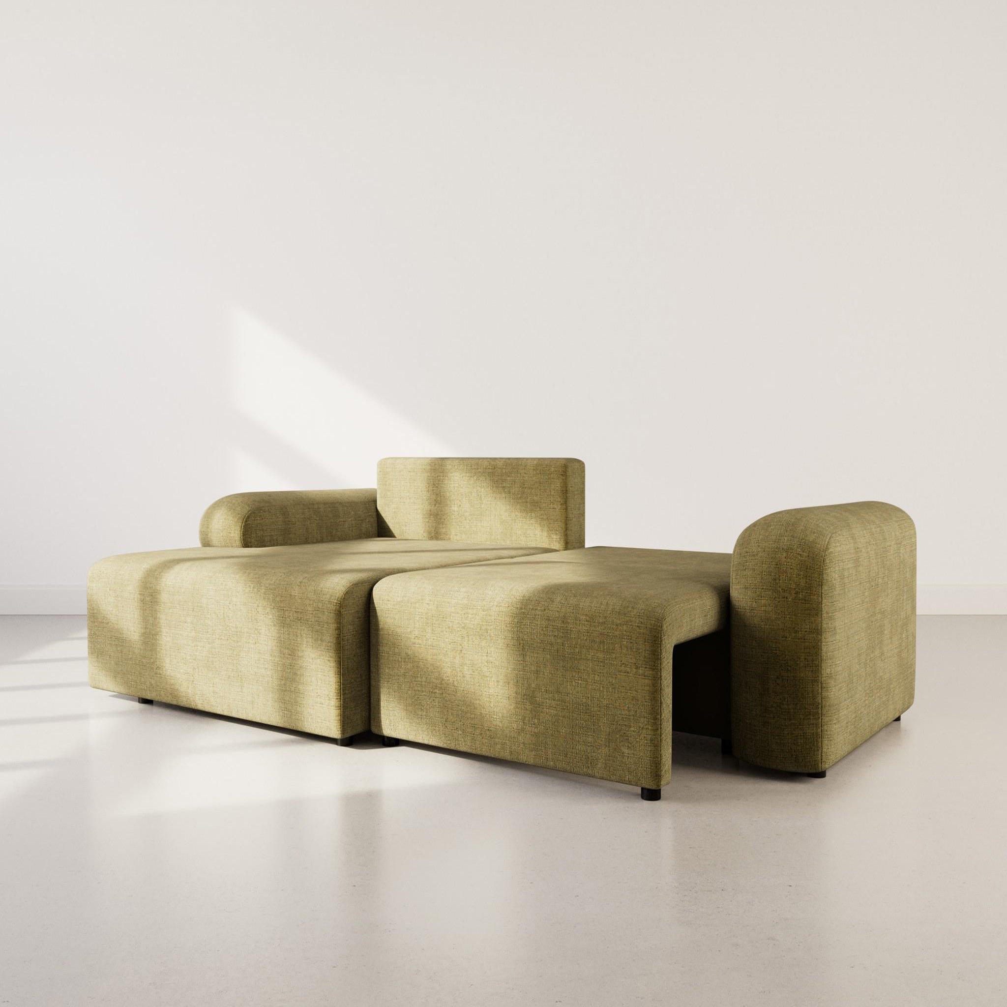 Voir la diapositive 2 : BEST MOBILIER Rebecca - canapé d'angle gauche 4 places convertible avec coffre en velours texturé