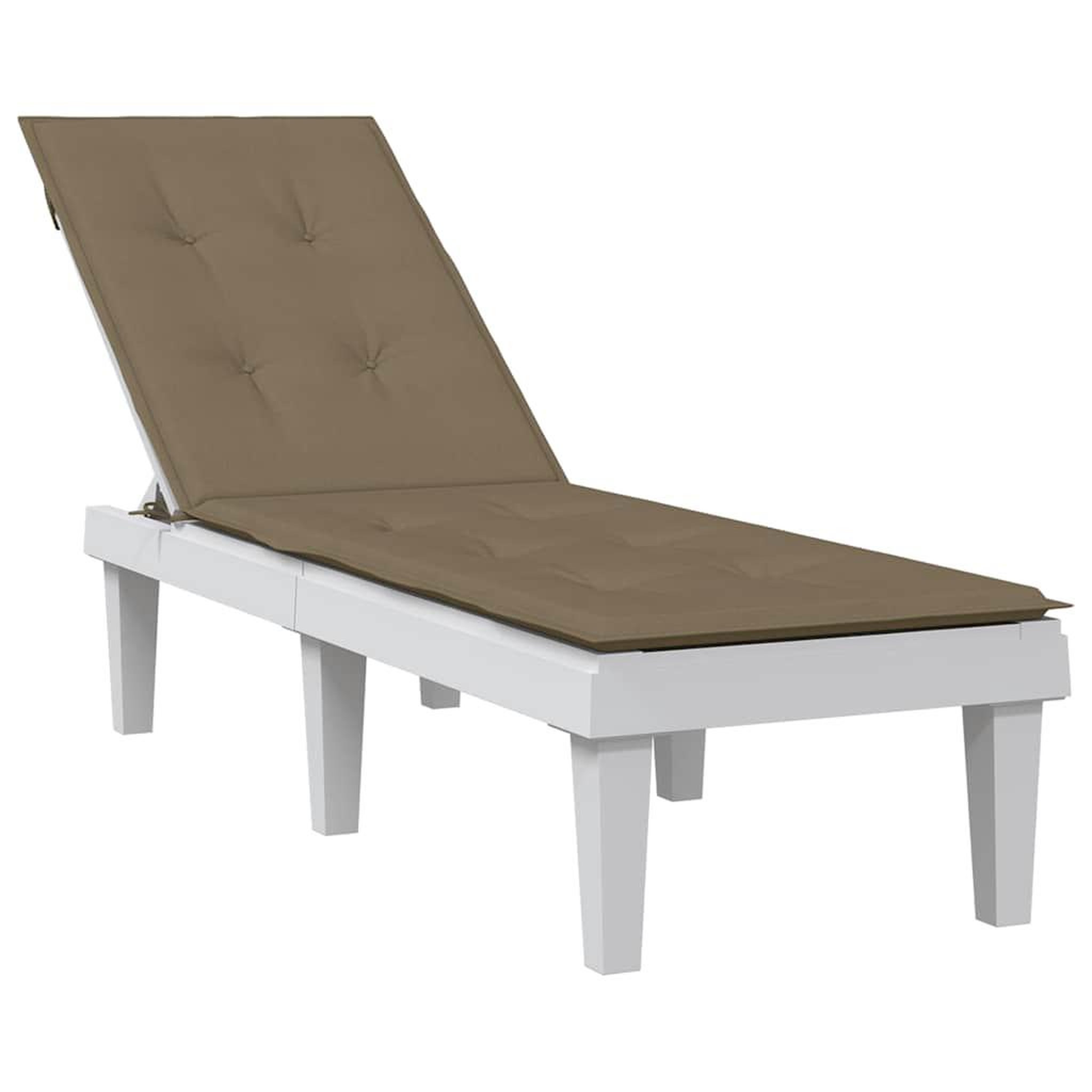 VIDAXL Coussin de chaise longue taupe melange (75+105)x50x3 cm tissu