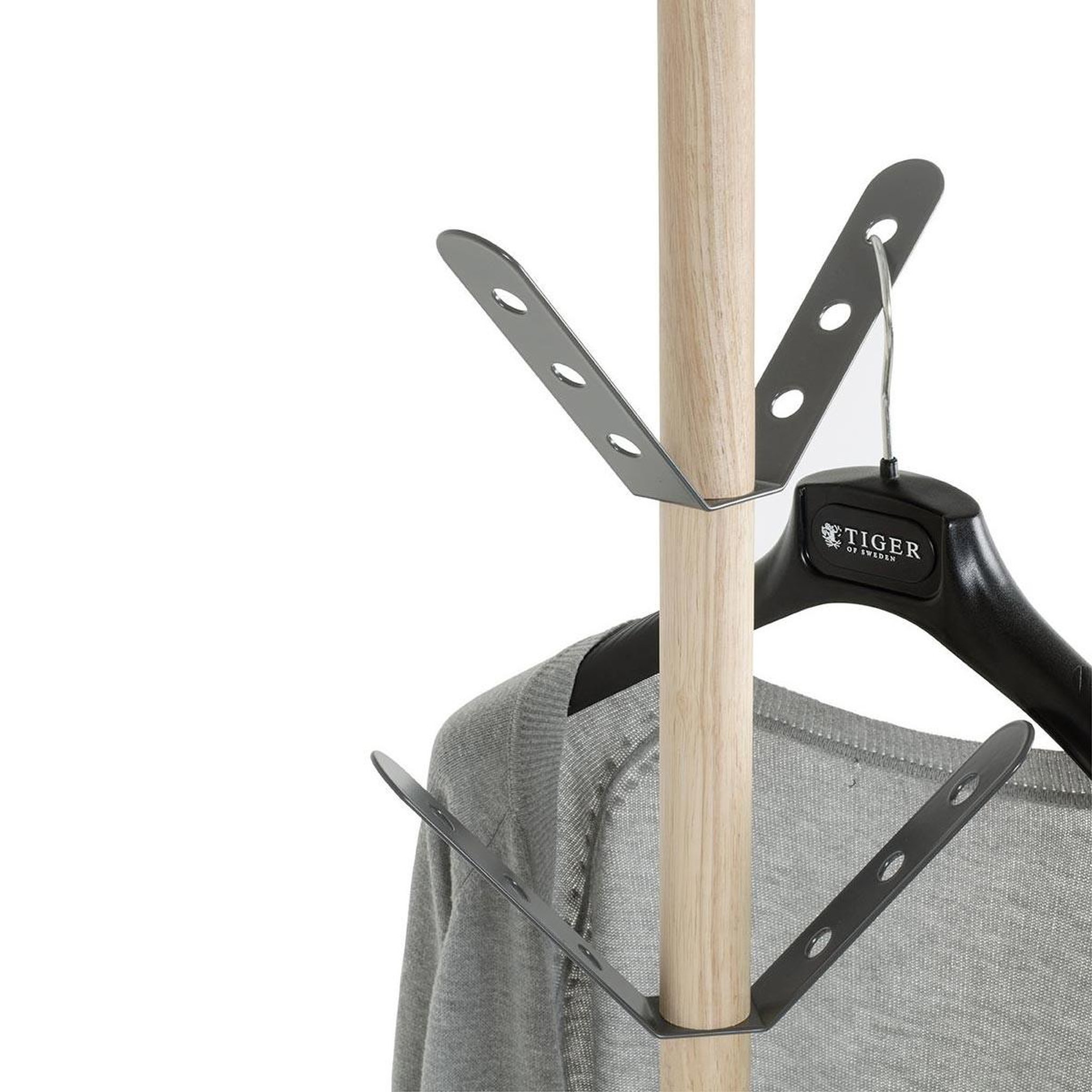 Voir la diapositive 2 : Paris Prix Porte-manteau design  corneille  anthracite & naturel