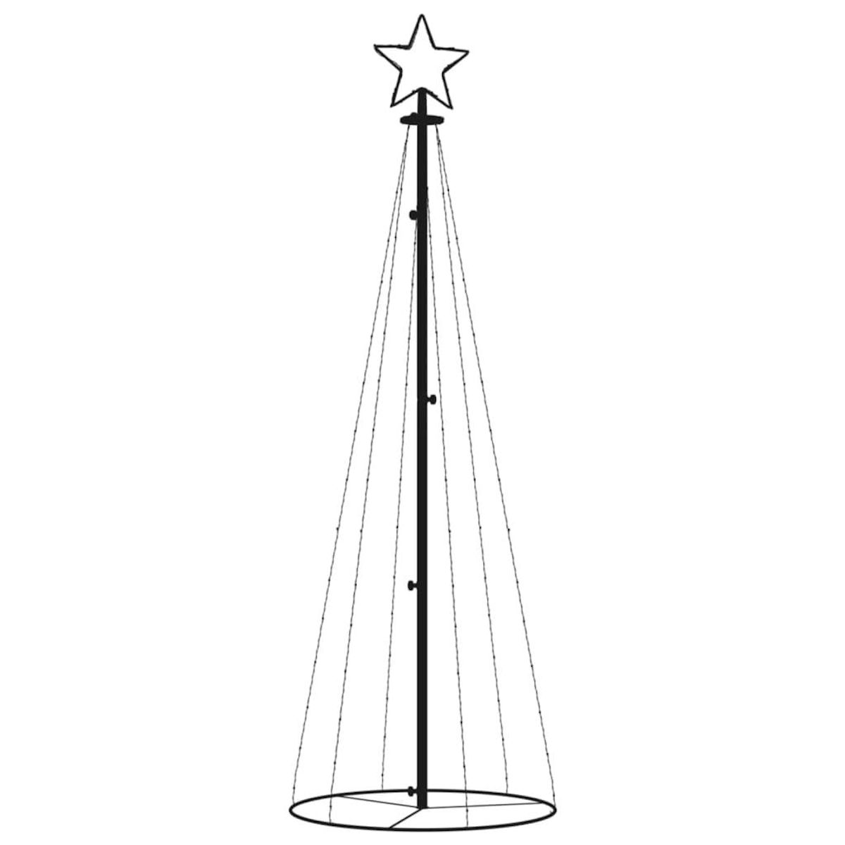 VIDAXL Arbre de Noël cone 108 LED Bleues 70x180 cm