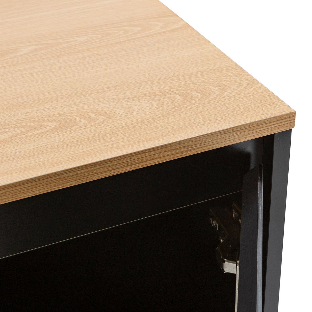 VS VENTA-STOCK Buffet Desi 3 portes couleur Noir