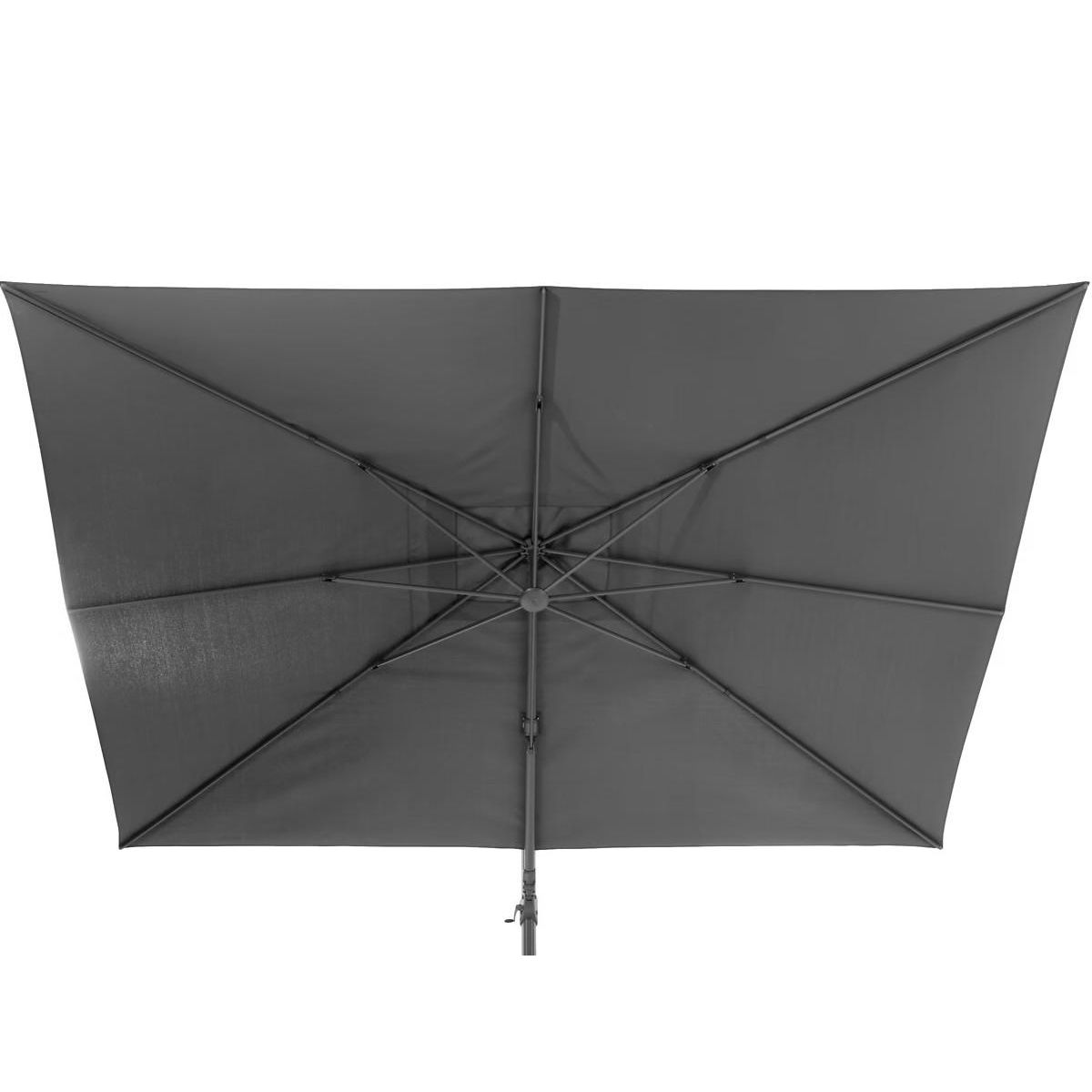 HESPERIDE Parasol déporté carré Melhia anthracite - 3 x 3 m - Hespéride