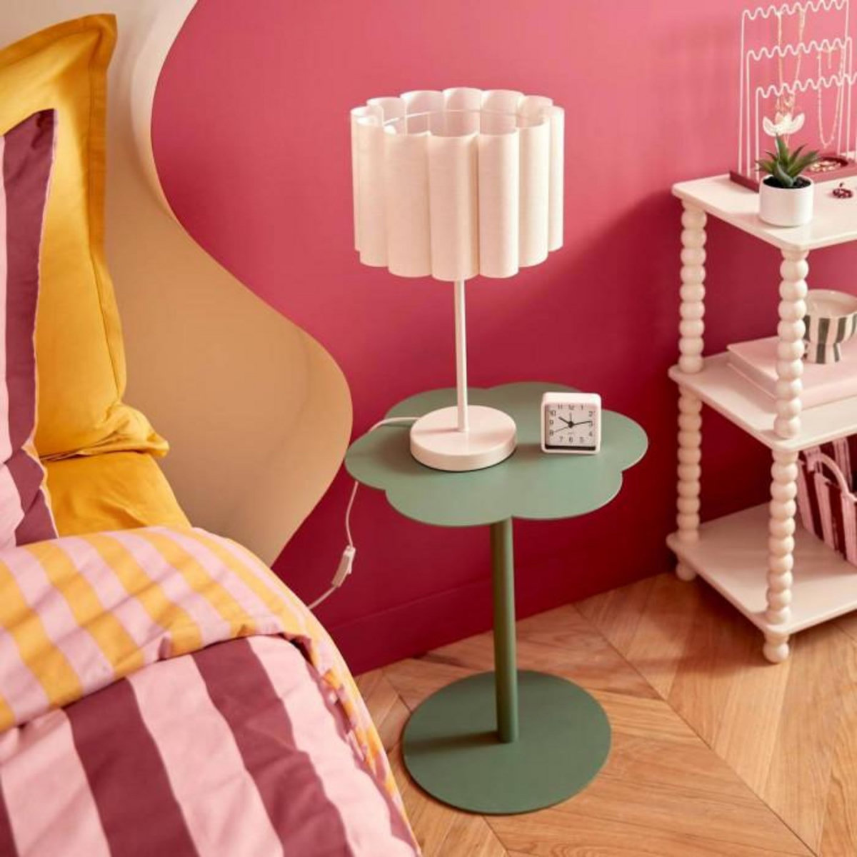 ATMOSPHERA Table d'Appoint Fleur  Fiora  50cm Vert Olive