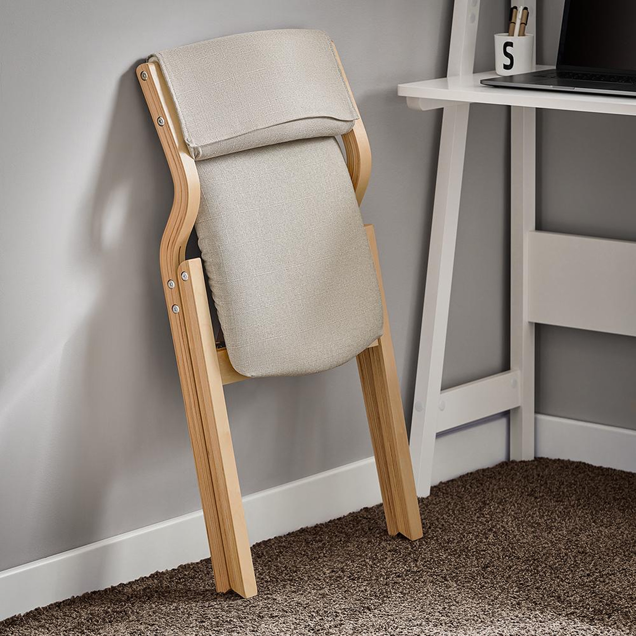 Voir la diapositive 4 : SOBUY Chaise Pliante Salle à Manger Gris clair 48x42x80cm FST40-HGX2