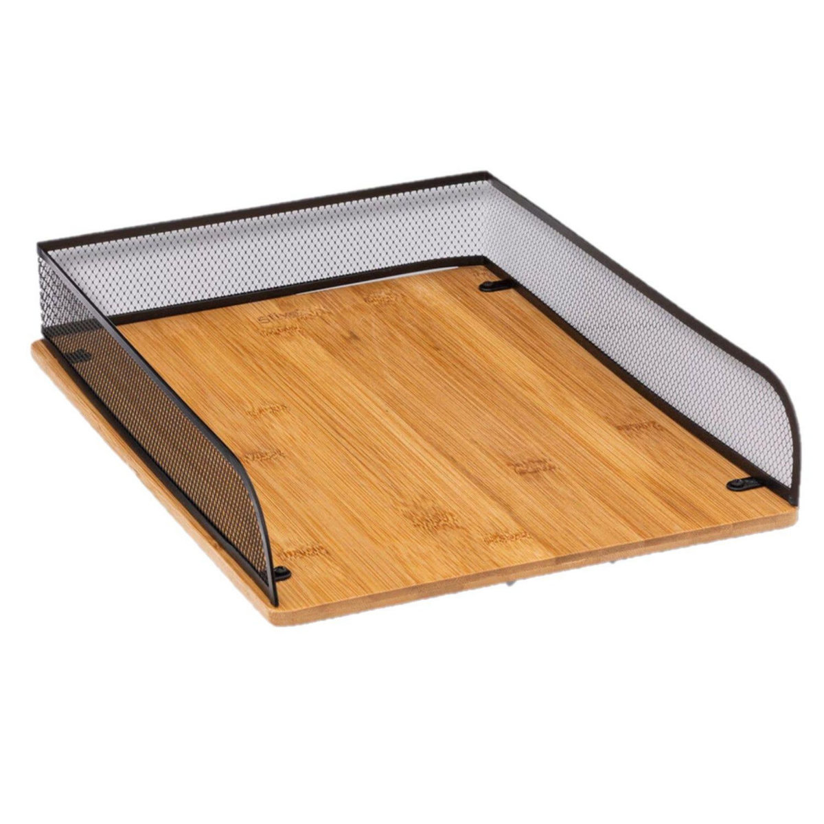 FIVE Range-documents pour bureau en métal et bambou HAVI - Noir