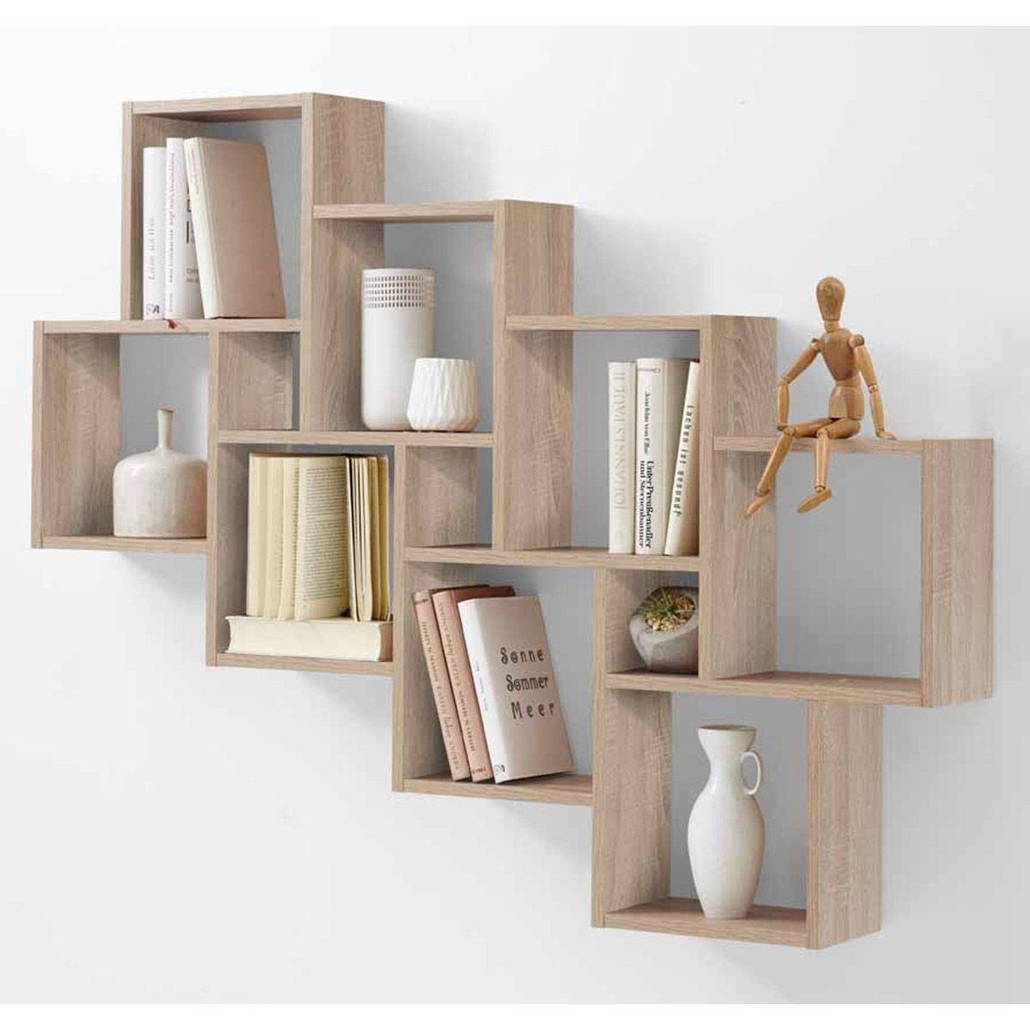 Voir la diapositive 2 : Paris Prix Étagère murale design  riolo  120cm naturel