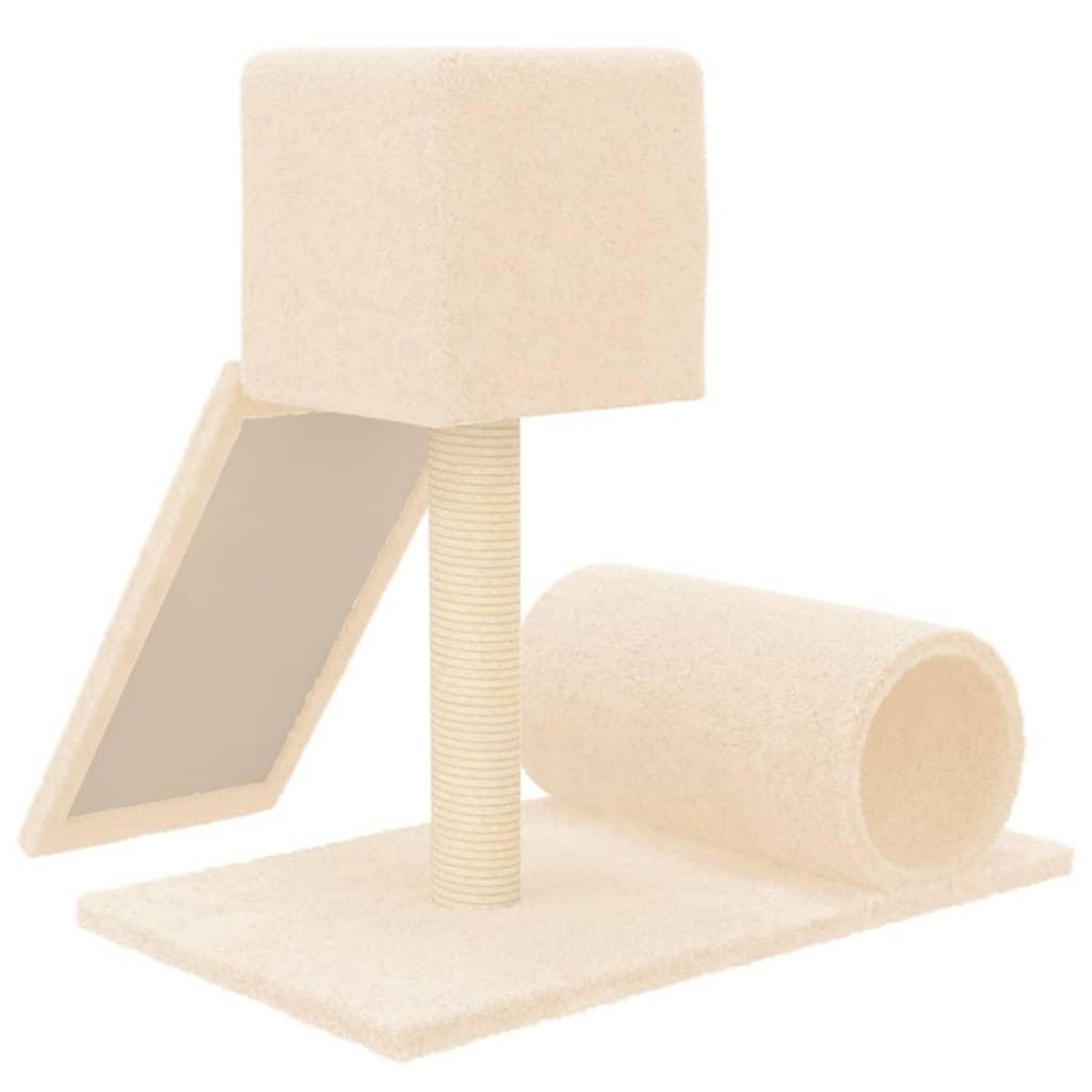 VIDAXL Arbre a chat avec griffoir en sisal Creme 59 cm