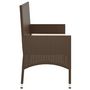 Voir la diapositive 5 : VIDAXL Banc de jardin a 2 places avec coussins Marron Resine tressee