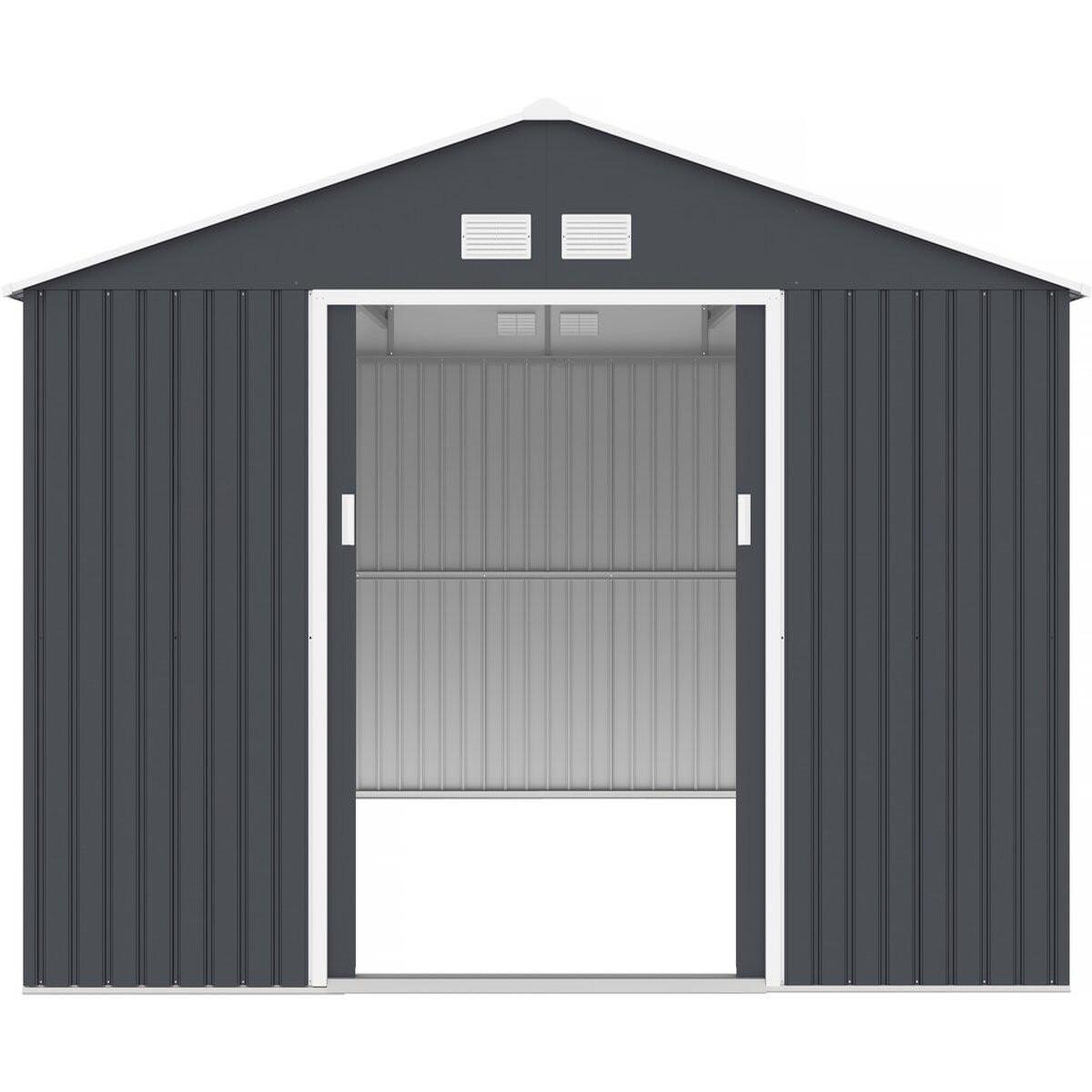 Voir la diapositive 4 : Habitat et Jardin Abri de jardin métal  vegas - 15 m² - gris