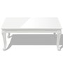 VIDAXL Table basse 100 x 60 x 42 cm Laquee Blanc