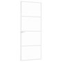 Voir la diapositive 4 : VIDAXL Porte d'interieur Blanc 76x201,5 cm Trempe verre aluminium fin