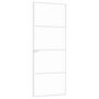 Voir la diapositive 4 : VIDAXL Porte d'interieur Blanc 76x201,5 cm Trempe verre aluminium fin