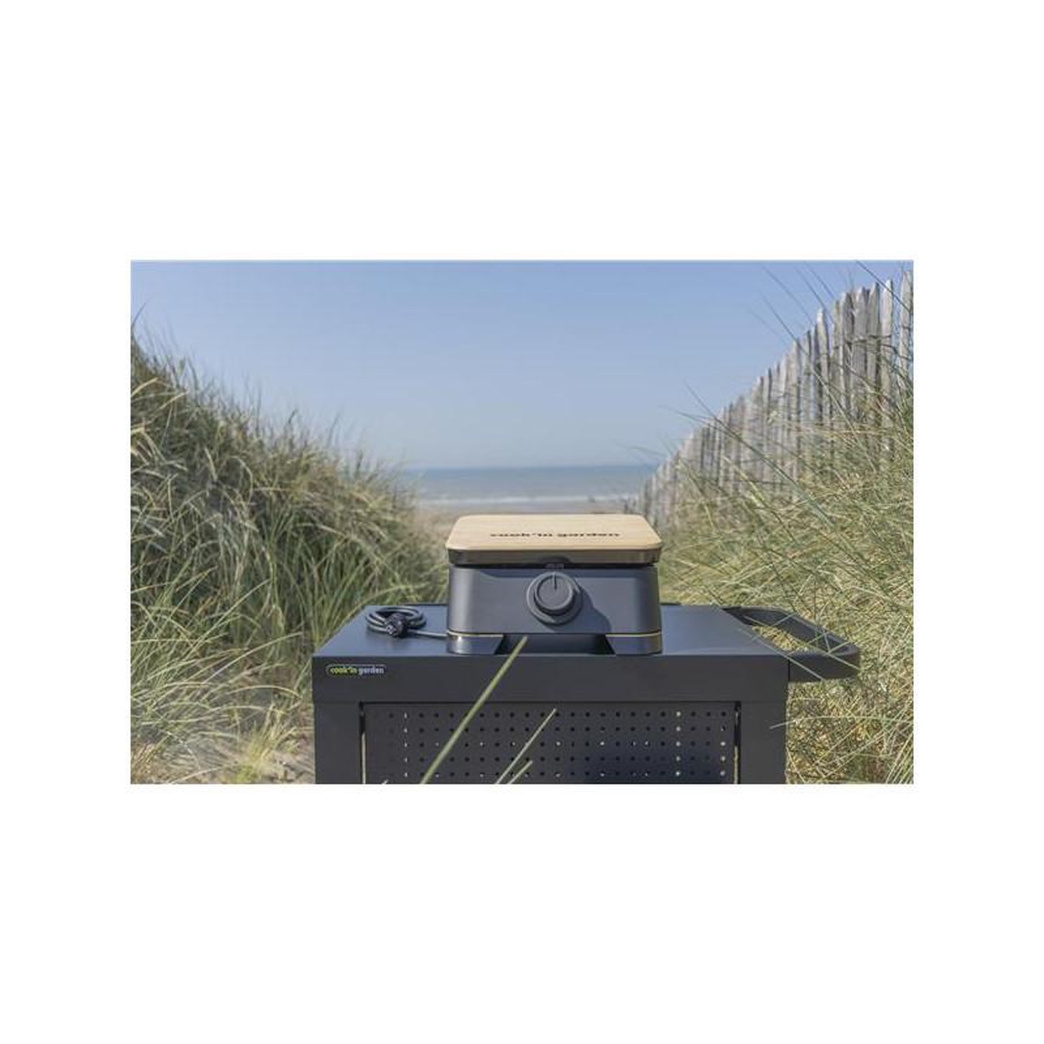 Voir la diapositive 4 : COOK IN GARDEN Plancha électrique 2500w plaque fonte émaillée - PE004