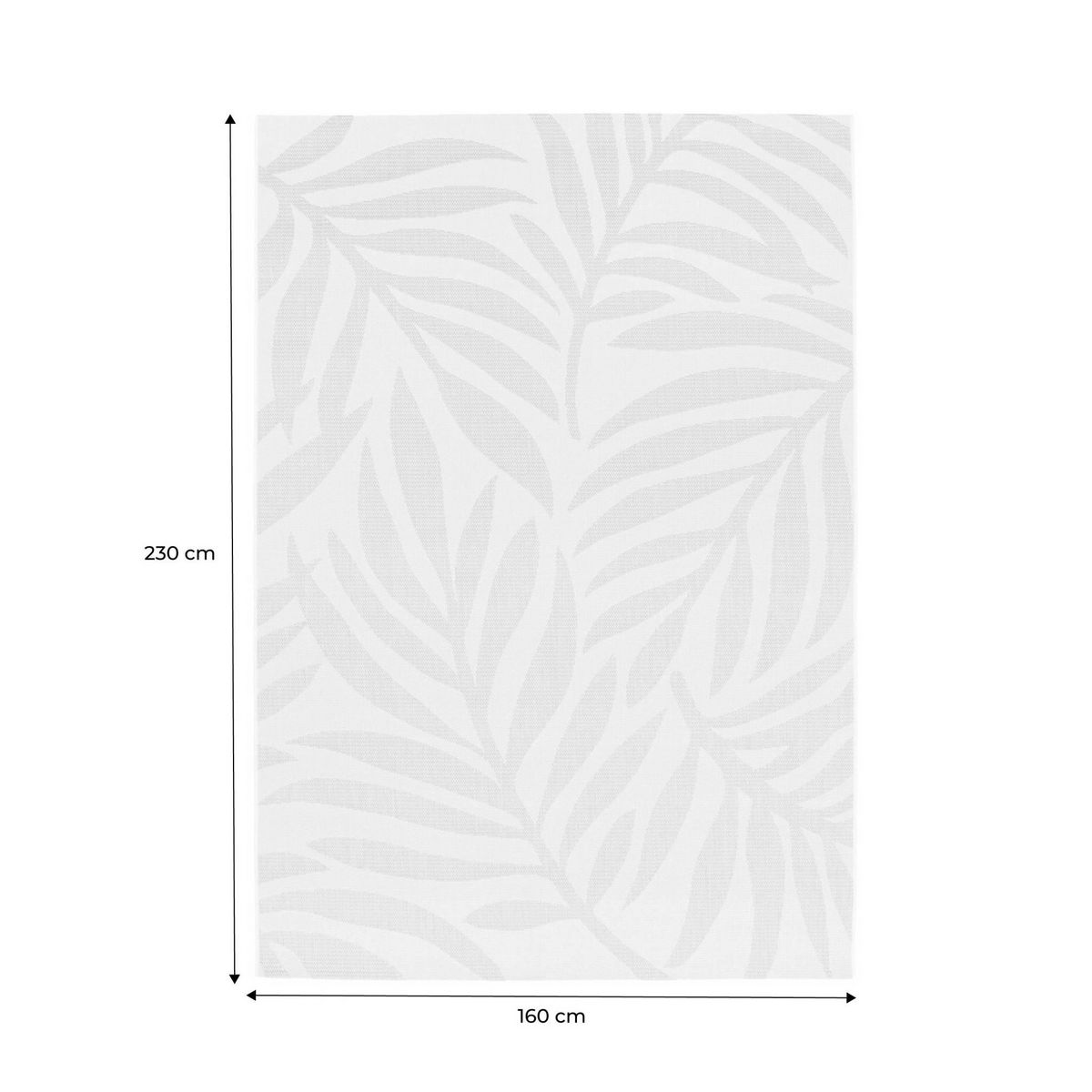 SWEEEK Tapis intérieur/extérieur motif végétal crème et beige polyester recyclé Kate