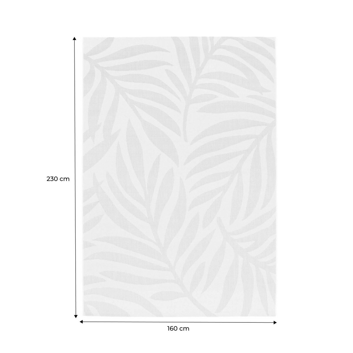 SWEEEK Tapis intérieur/extérieur motif végétal crème et beige polyester recyclé Kate