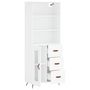 Voir la diapositive 4 : VIDAXL Buffet haut Blanc 69,5x34x180 cm Bois d'ingenierie