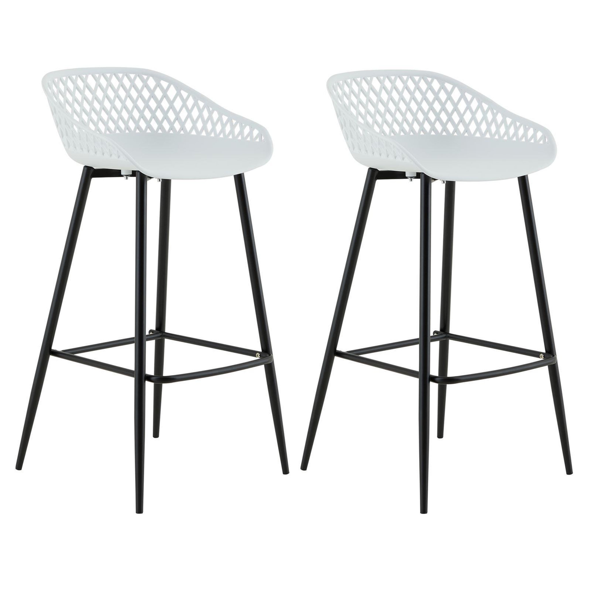 Voir la diapositive 1 : IDIMEX Lot de 2 tabourets de bar IREK, en plastique