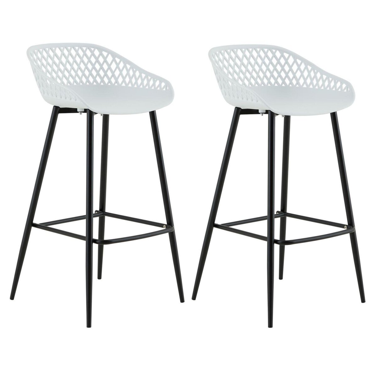 IDIMEX Lot de 2 tabourets de bar IREK, en plastique