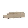 Voir la diapositive 6 : BEST MOBILIER Lorie - canapé panoramique d'angle gauche 7 places convertible en velours côtelé grosse côte avec coffre